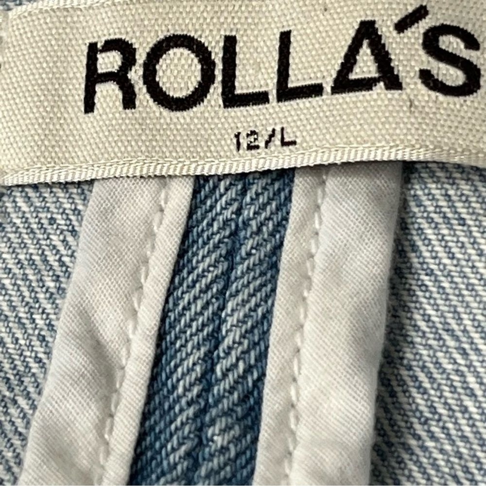 Rollas Dallas Women's Large Light Wash Denim Vest Cropped Button Front Y2K - Picture 10 of 10